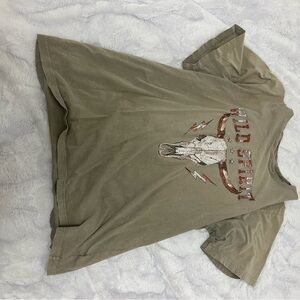 Wild Spirit Graphic T-Shirt - Olive